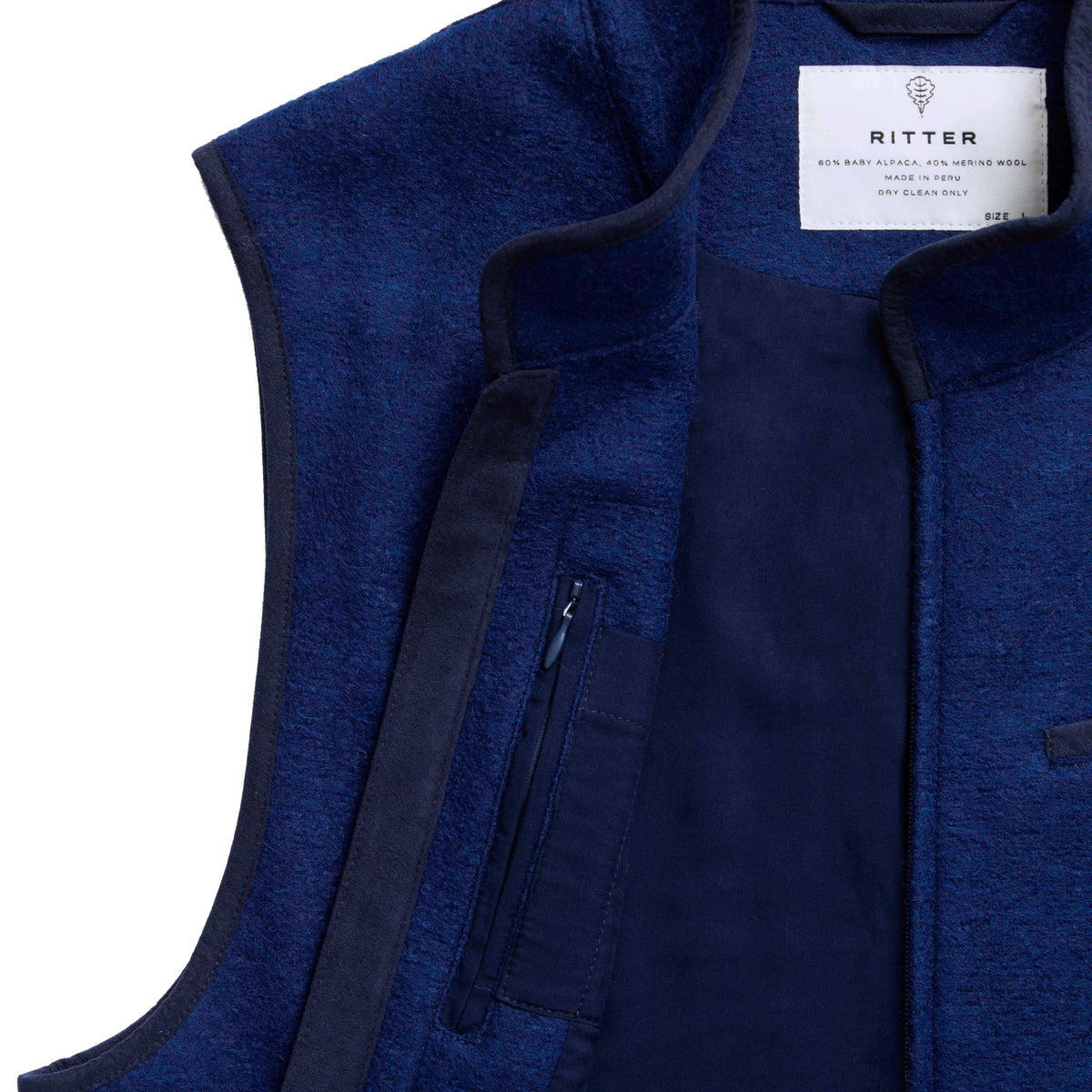 Alpaca Vest - Indigo