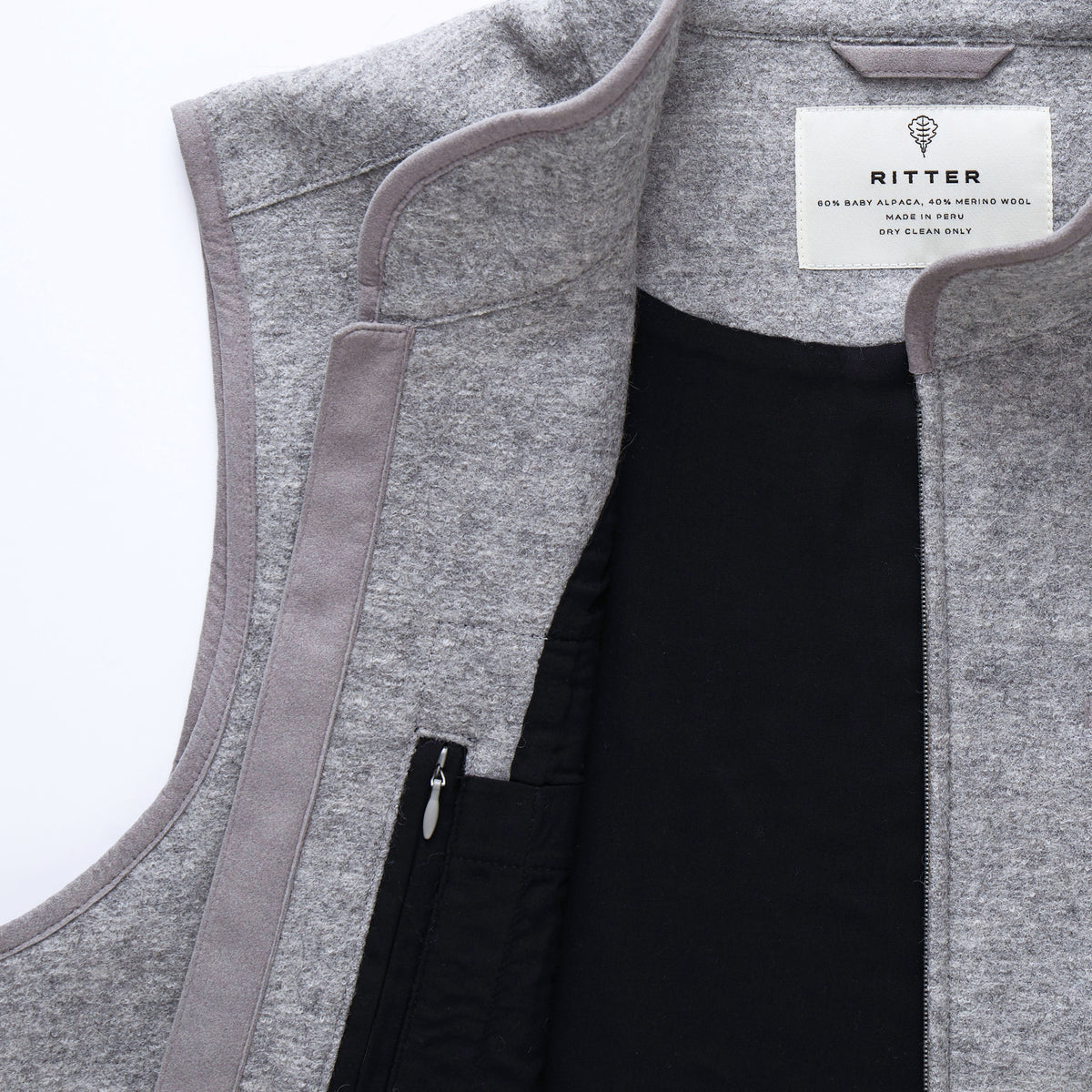 Alpaca Vest - Oyster Shell