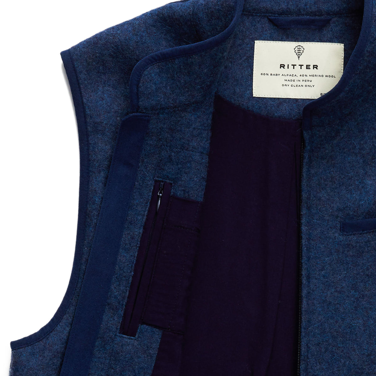 Light Alpaca Vest - Admiral