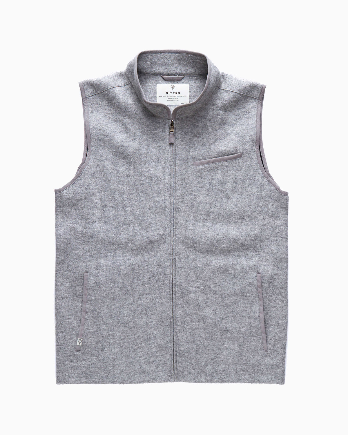 Alpaca Vest - Oyster Shell