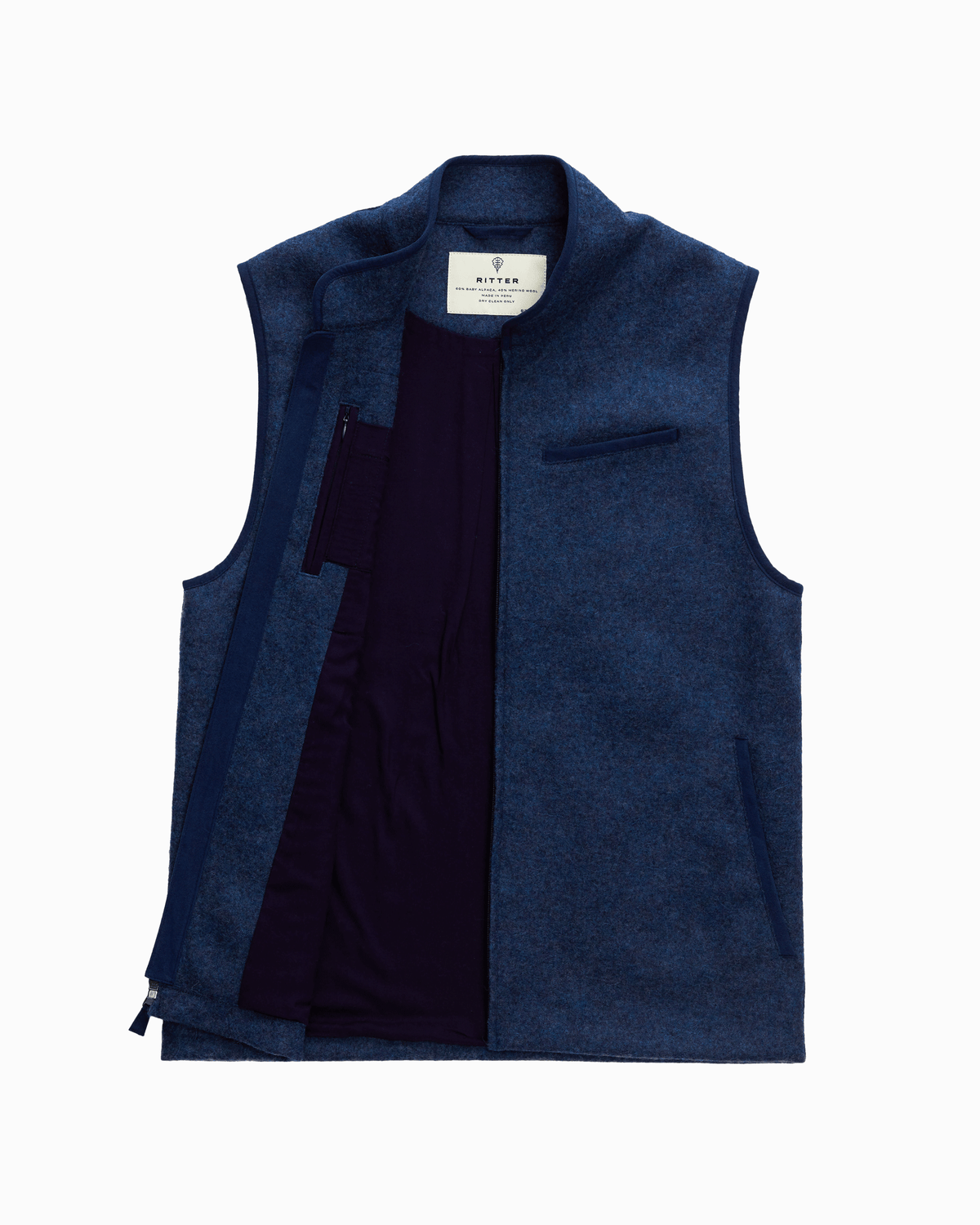 Light Alpaca Vest - Admiral