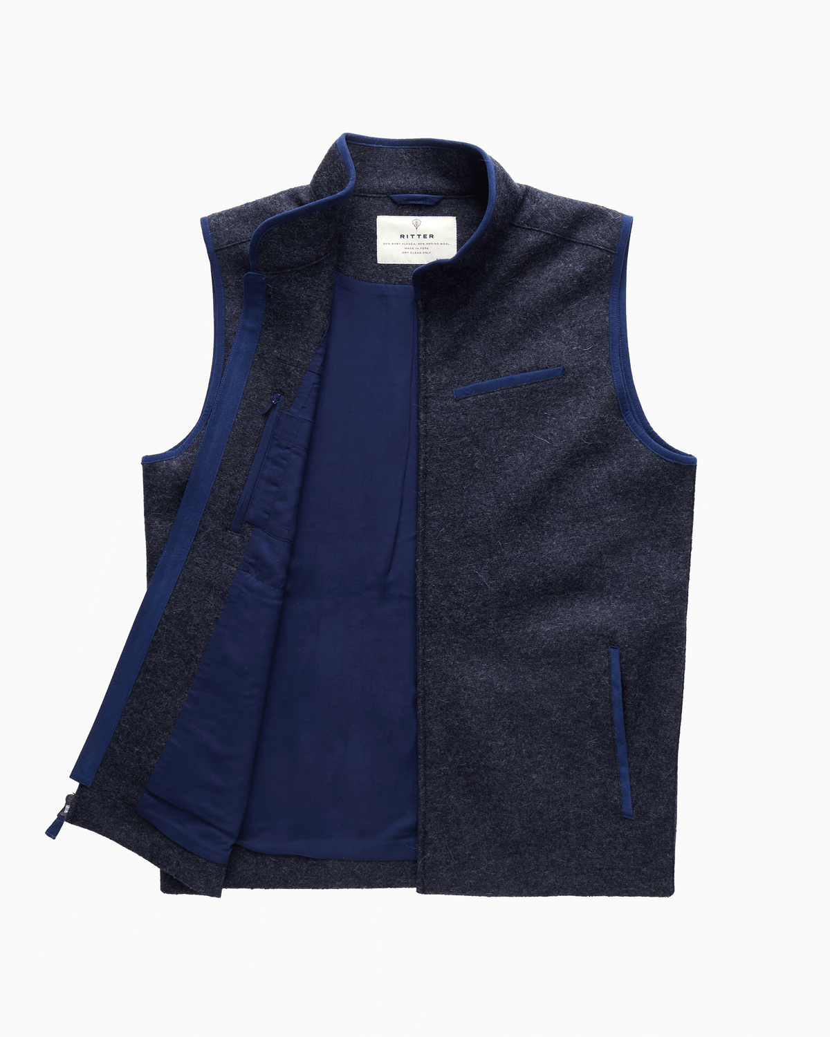 Alpaca Vest - Deep Ocean