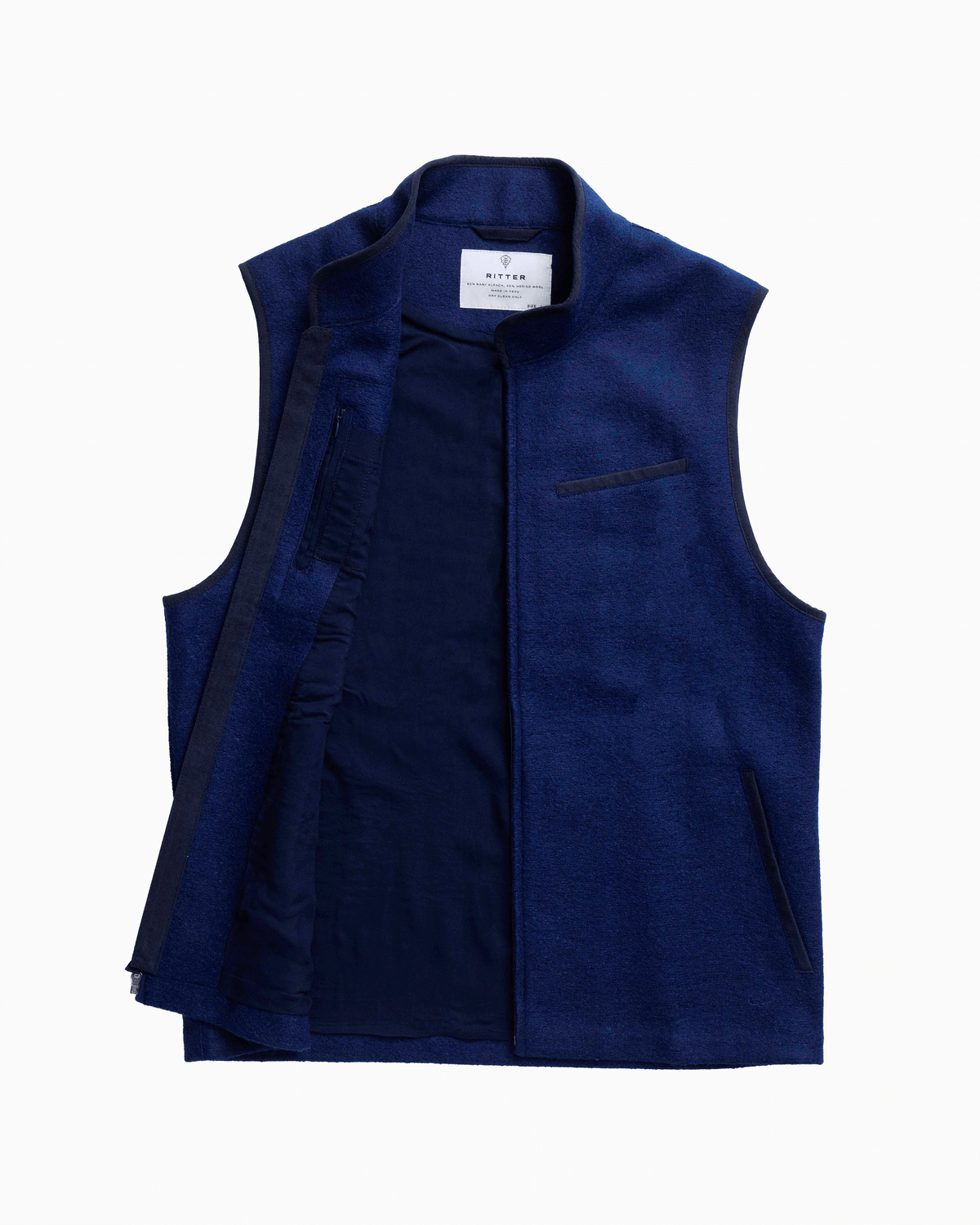Alpaca Vest - Indigo