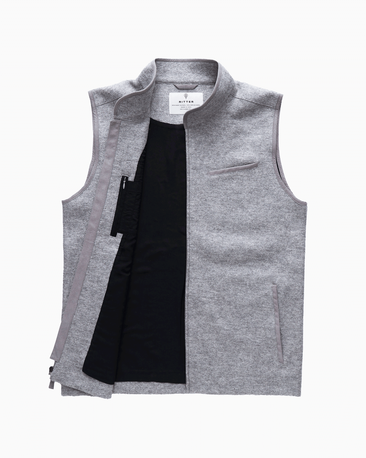 Alpaca Vest - Oyster Shell