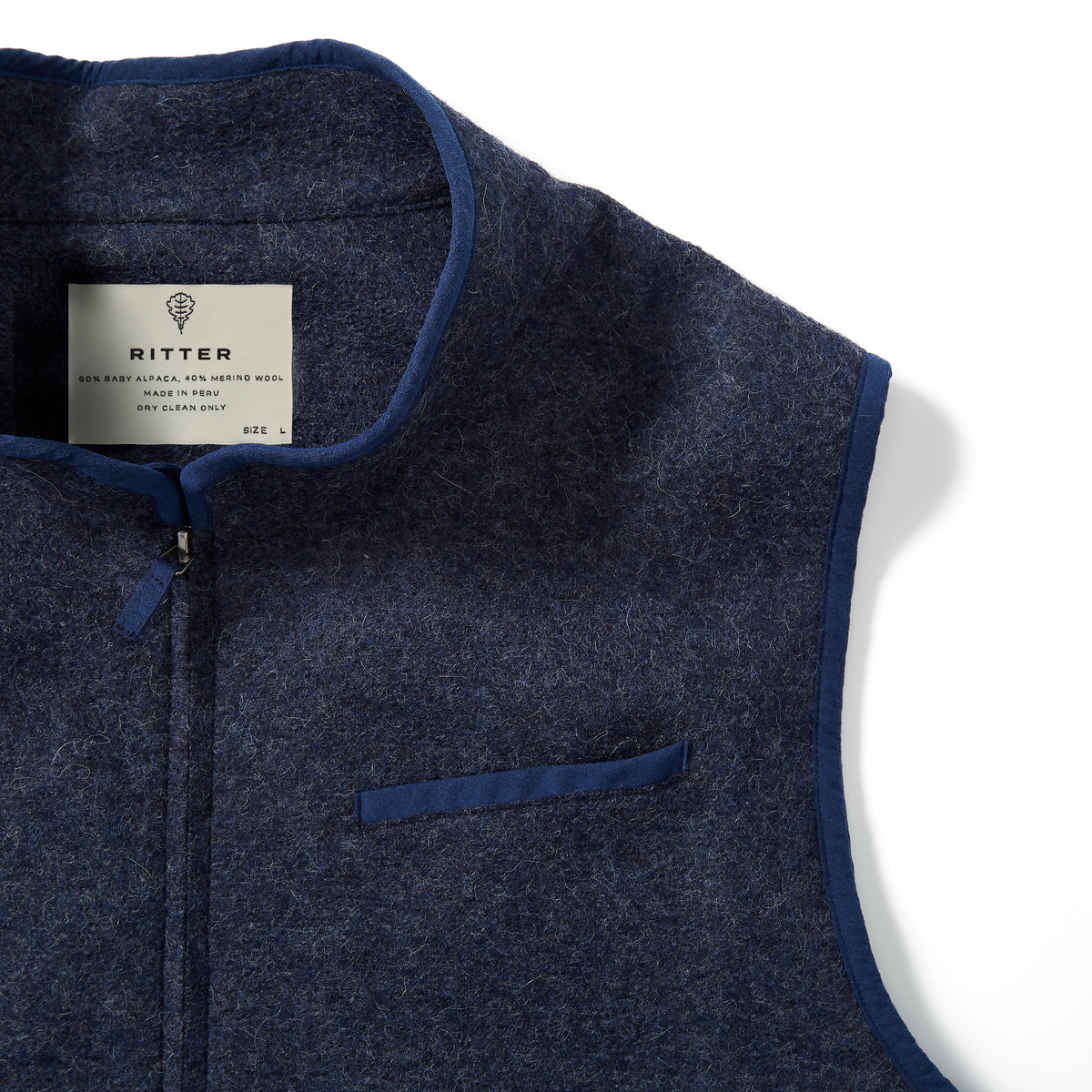 Alpaca Vest - Deep Ocean