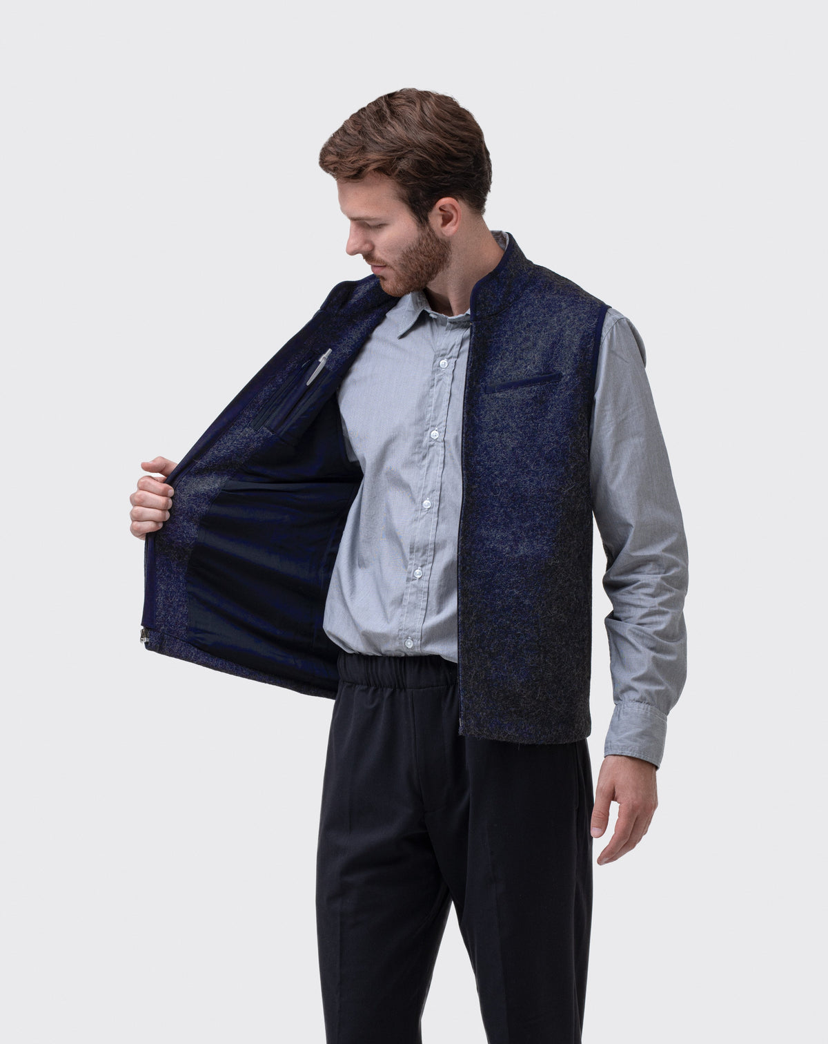 Alpaca Vest - Deep Ocean
