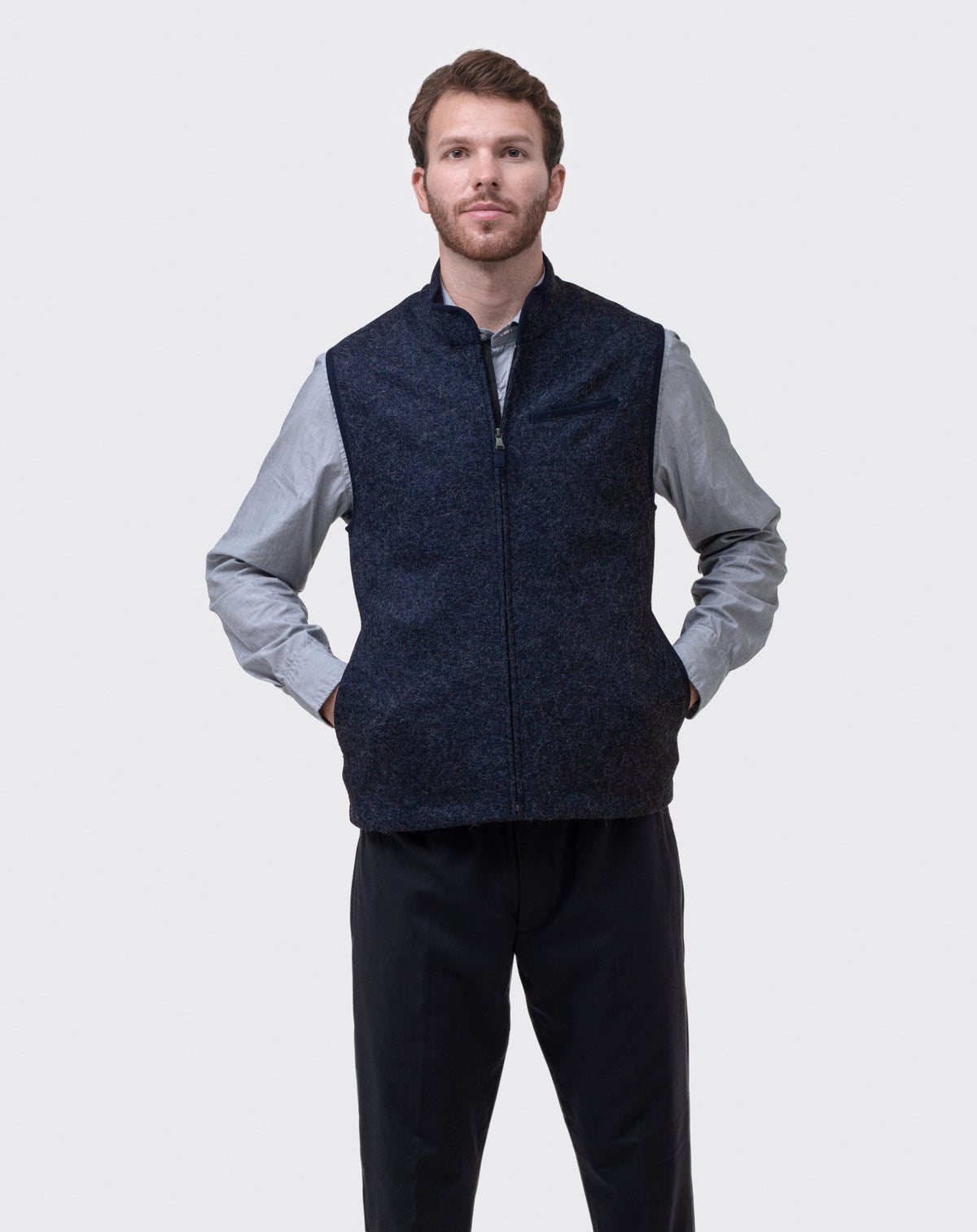 Alpaca Vest - Deep Ocean