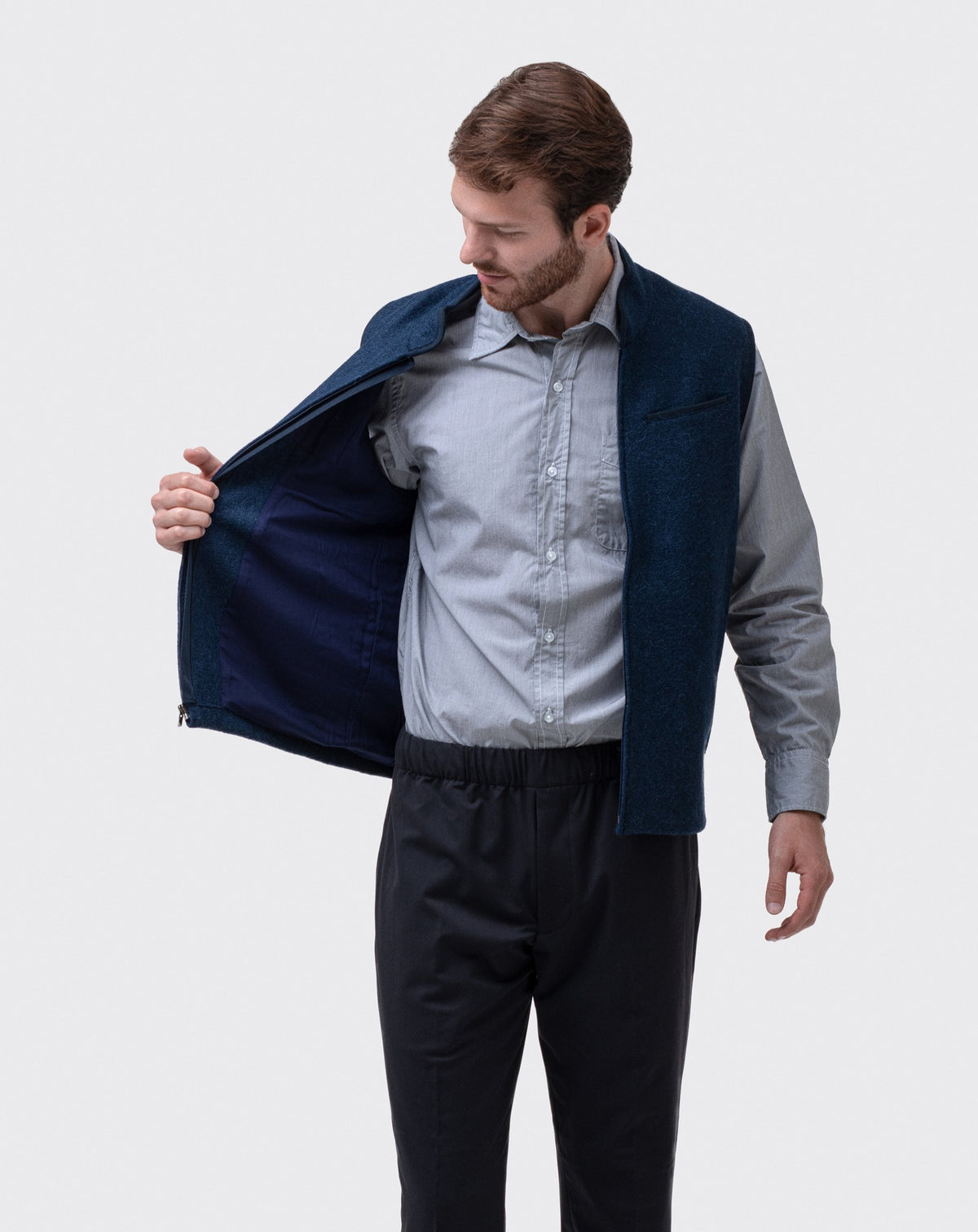 Light Alpaca Vest - Admiral