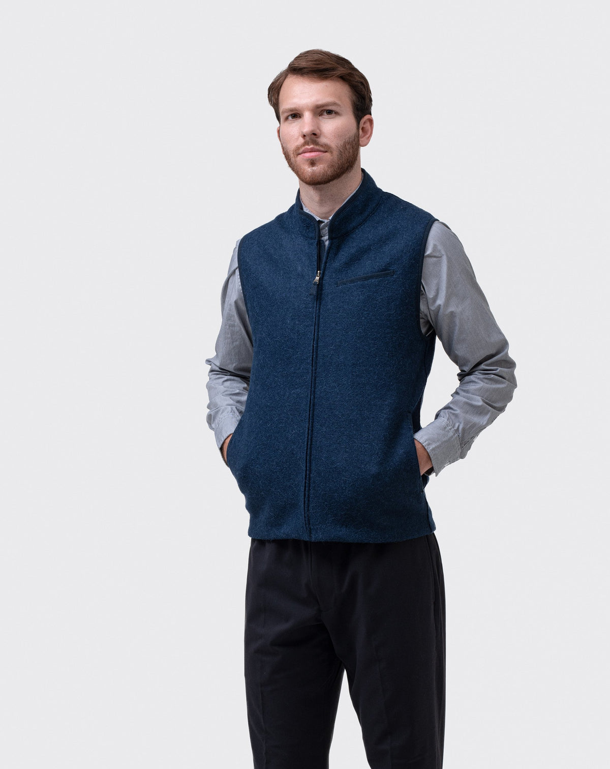 Light Alpaca Vest - Admiral