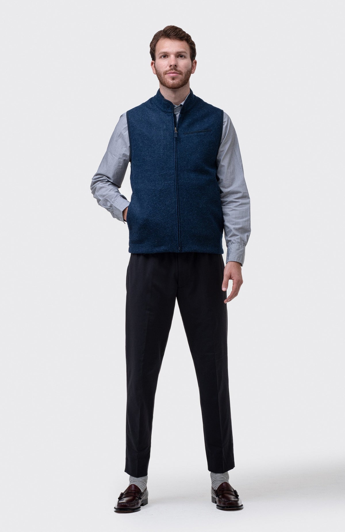 Light Alpaca Vest - Admiral