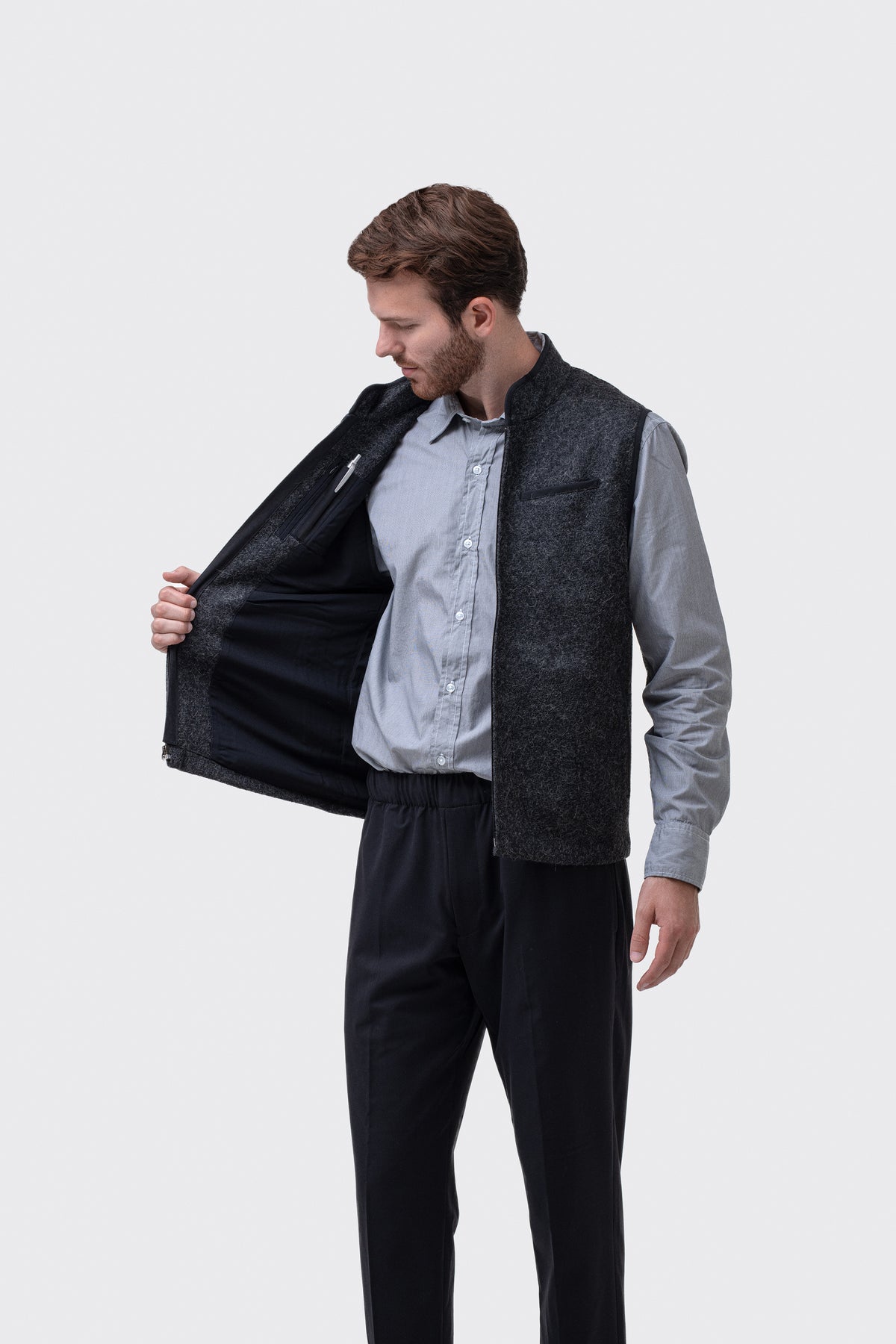 Alpaca Vest - Fog