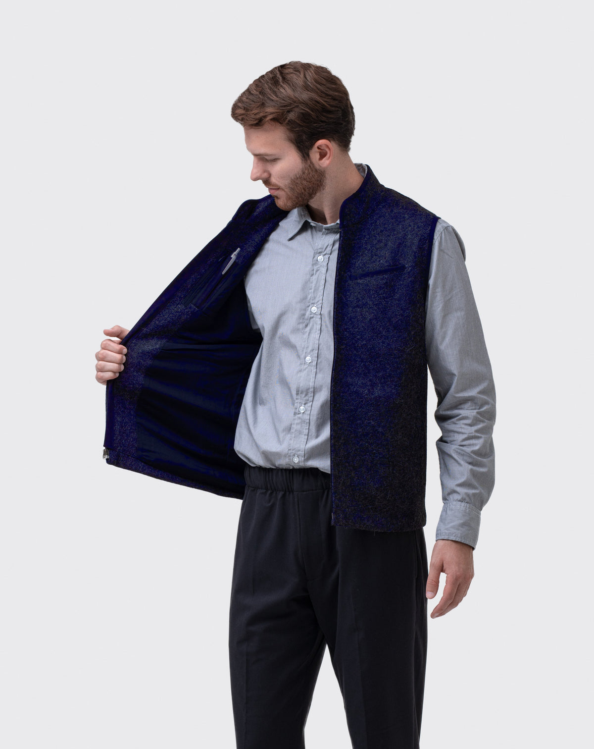 Alpaca Vest - Indigo