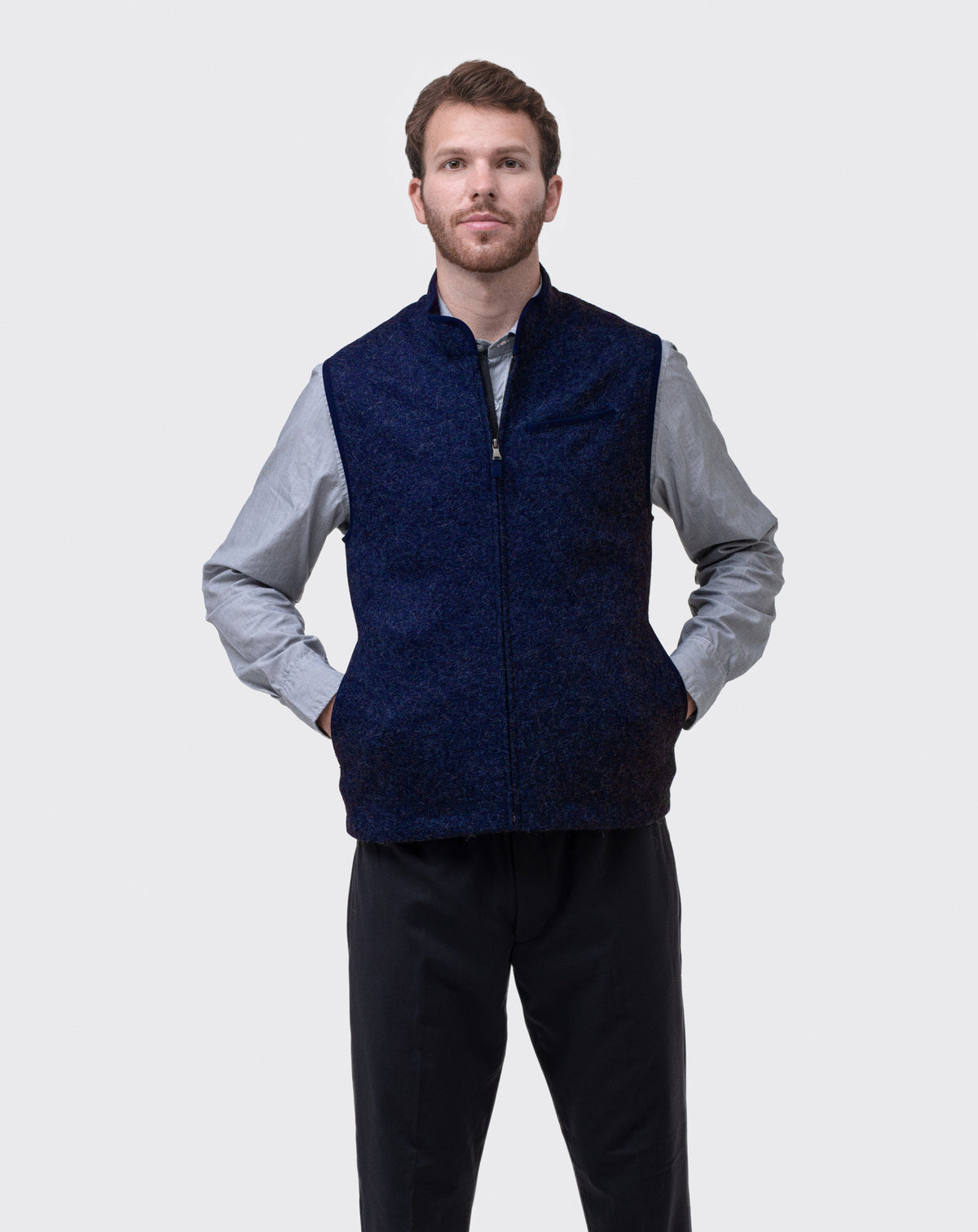 Alpaca Vest - Indigo
