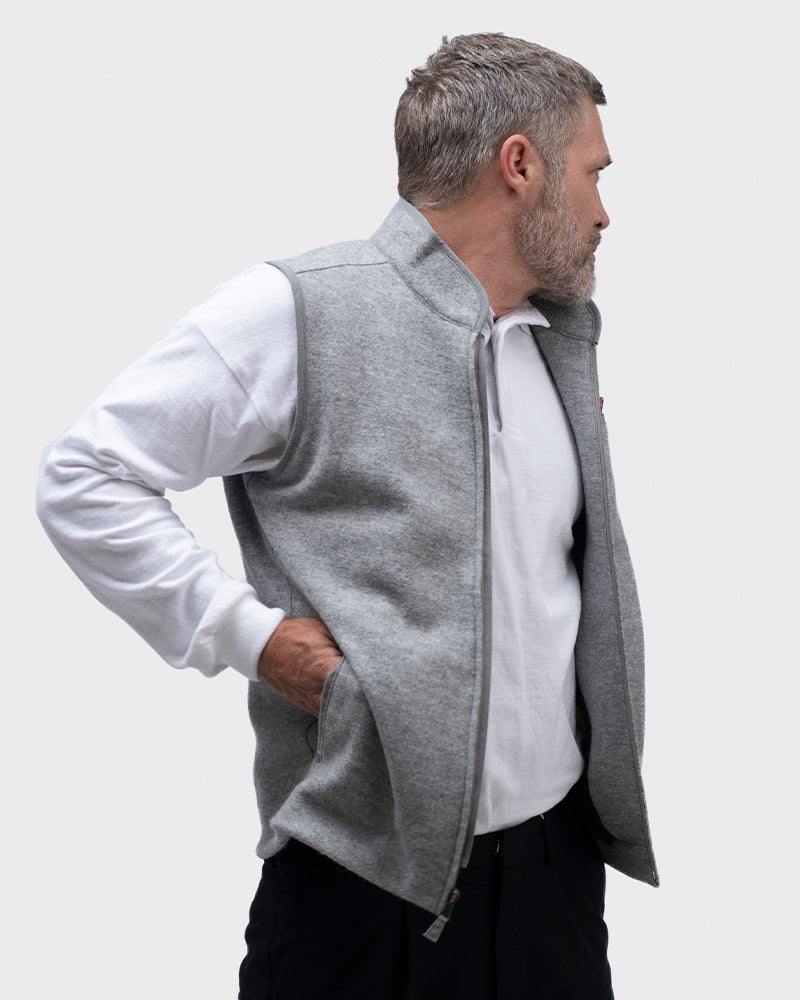 Alpaca Vest - Oyster Shell