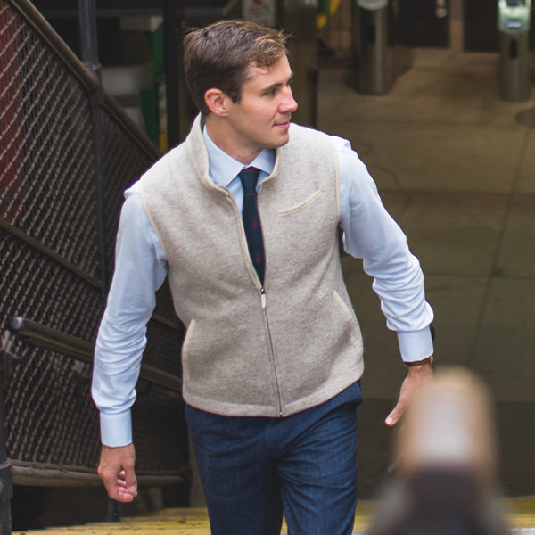 Light Alpaca Vest - Pacific Dune
