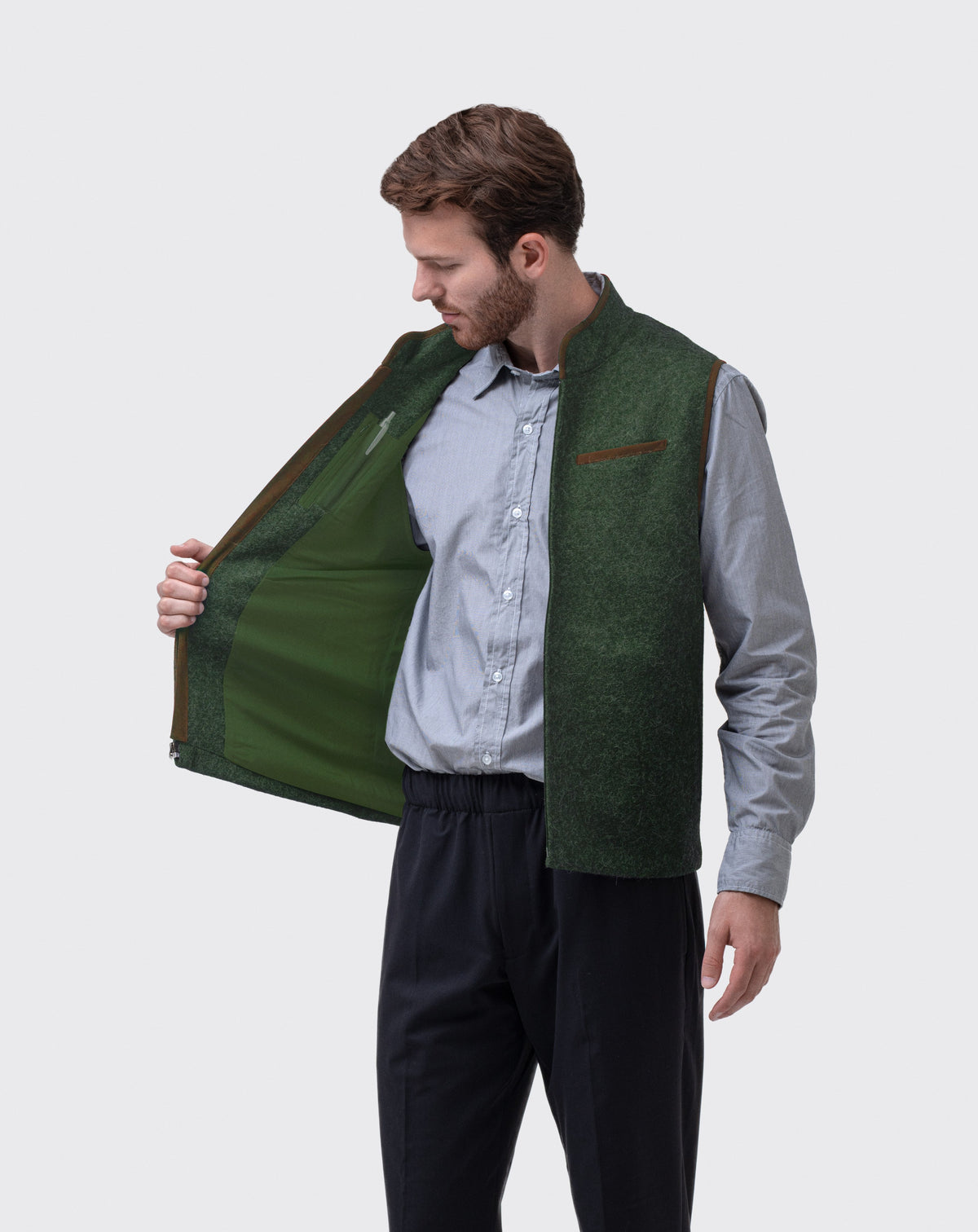 Alpaca Vest - Pine