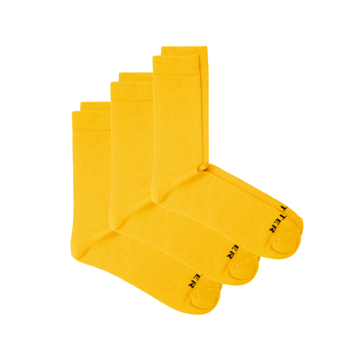 Alpaca Calf Socks 3-Pack in Canary (yellow)