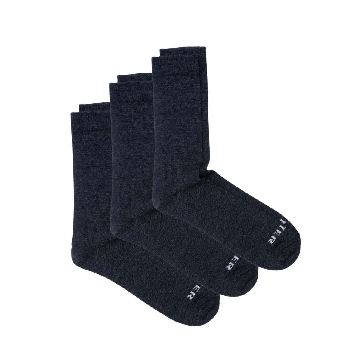Alpaca Calf Socks 3-Pack in Catbird (black)