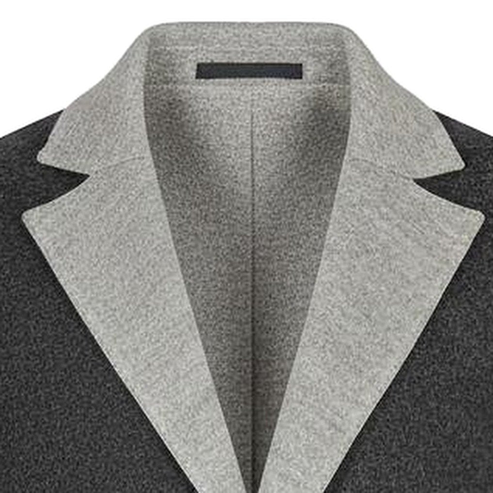 The Vilcanota Reversible Coat, lapel detail