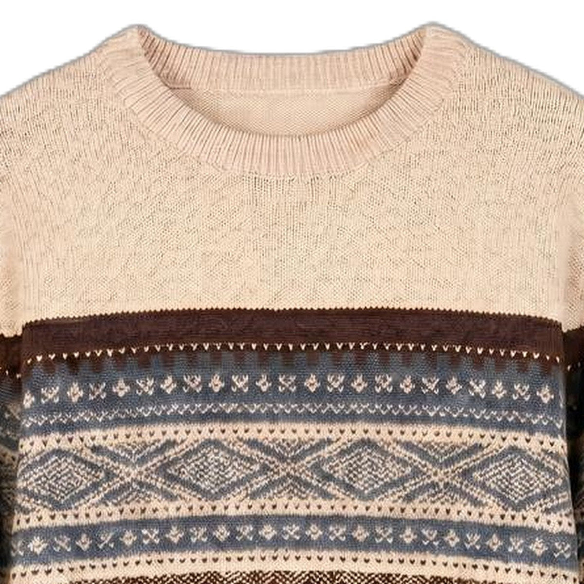 The Moray Crewneck, collar detail