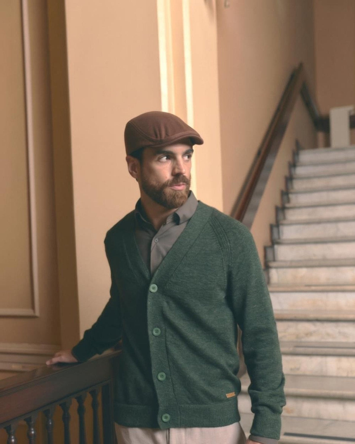 The Macusani Cardigan, worn