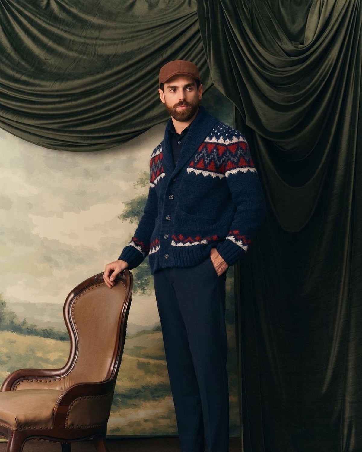 The Ayaviri Shawl Cardigan, worn
