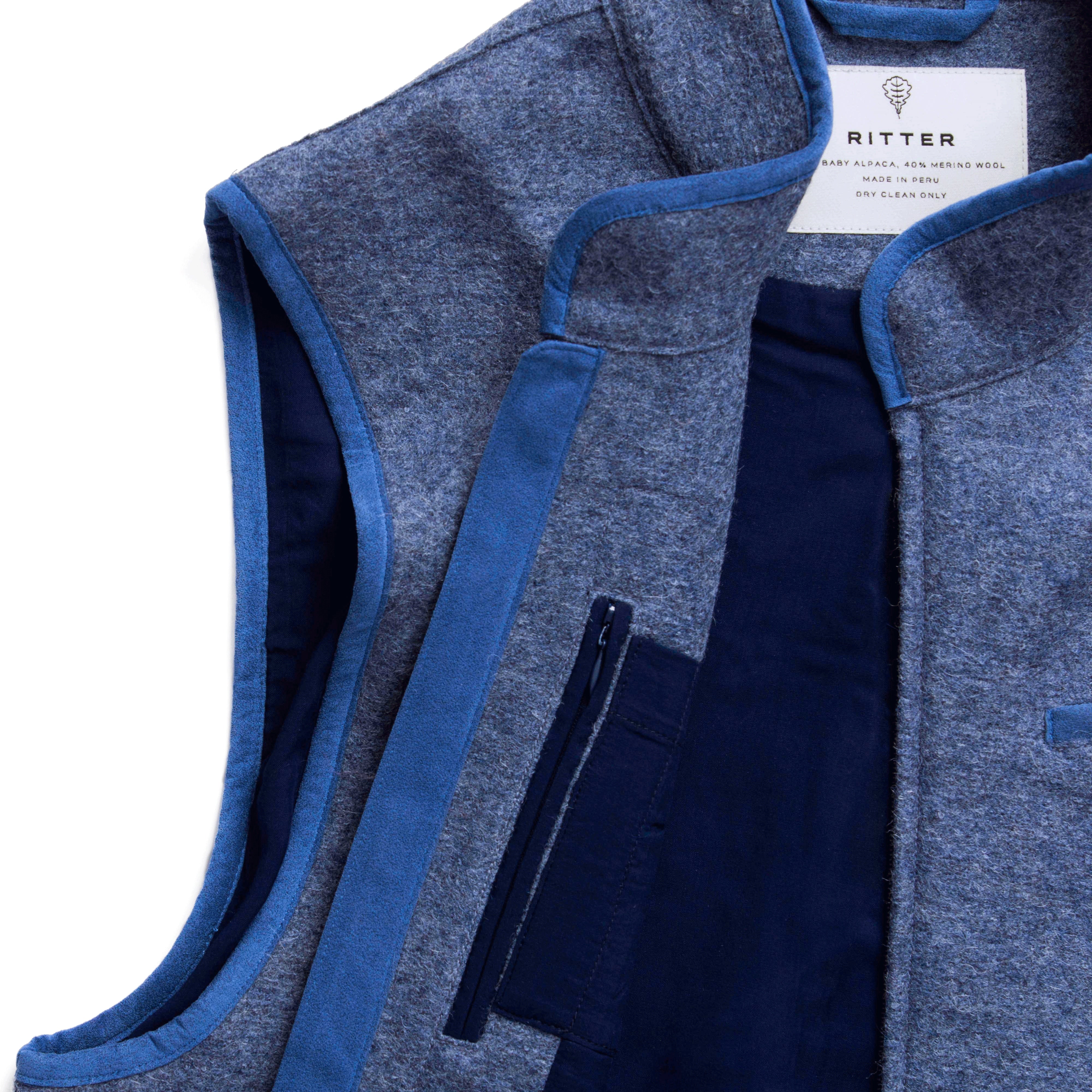 Blue sales wool vest