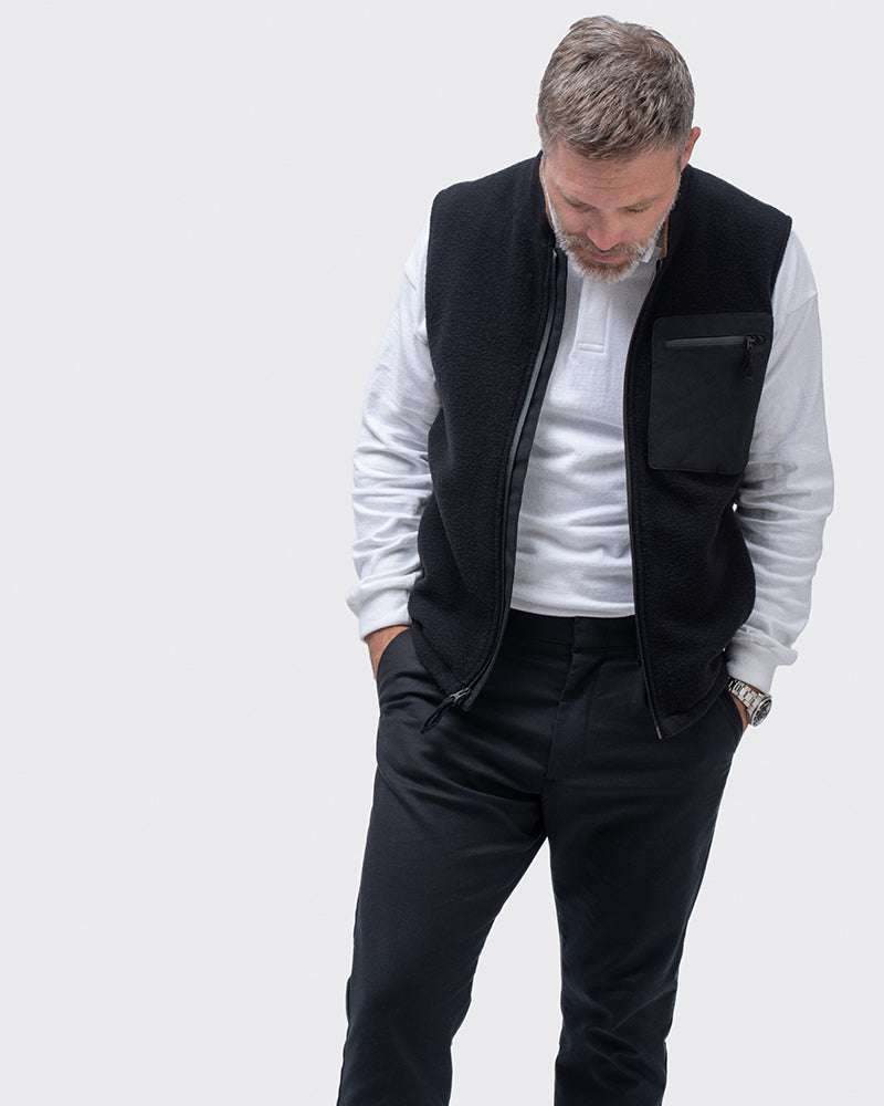 Merino Fleece Vest - Onyx