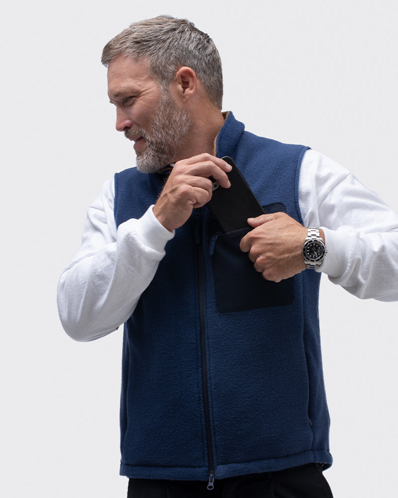 Merino Fleece Vest - Atlantic