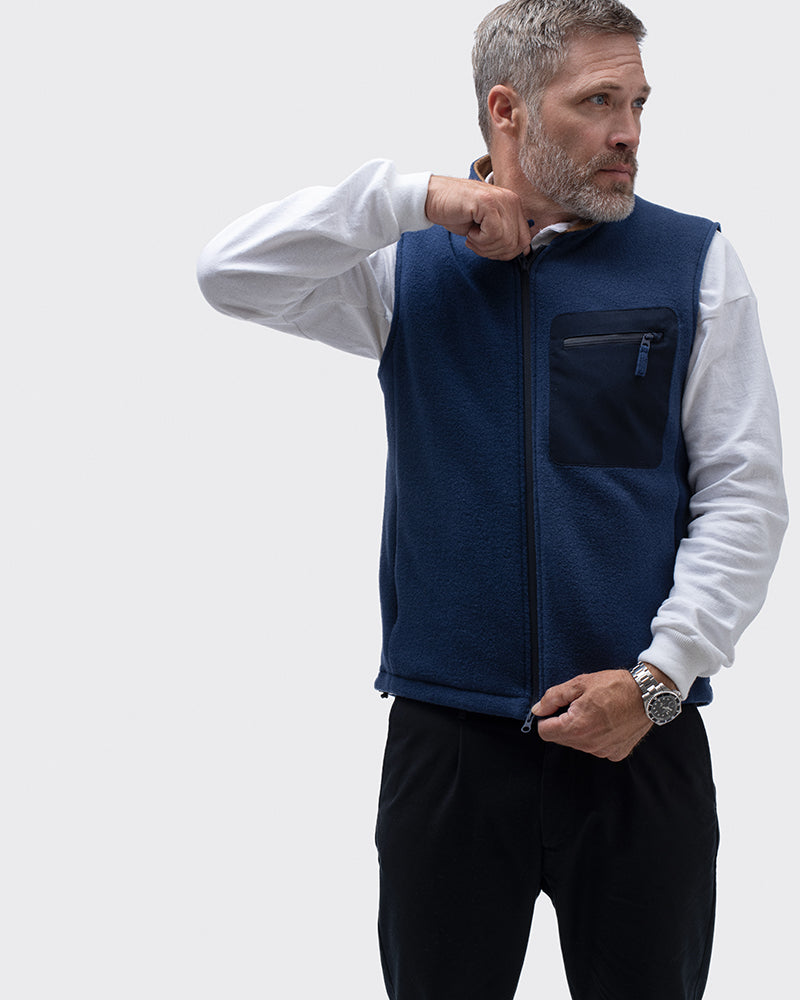 Merino Fleece Vest - Atlantic