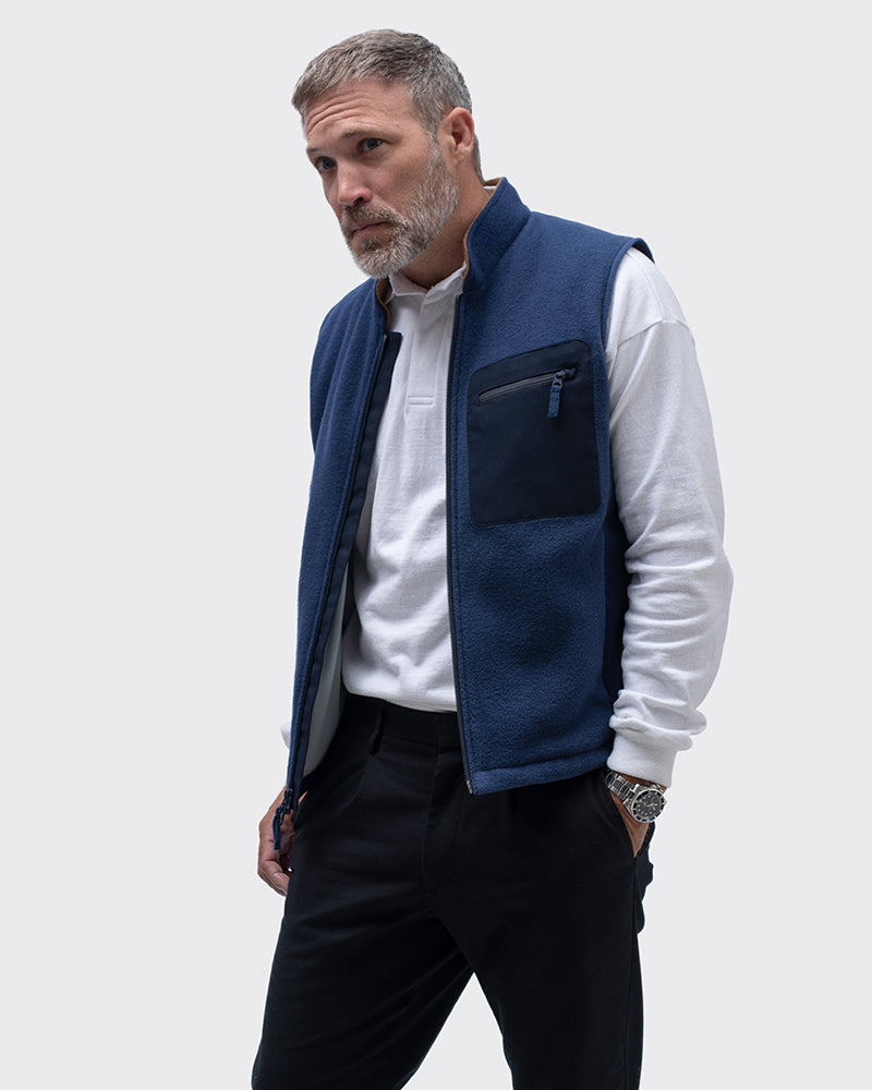 Merino Fleece Vest - Atlantic